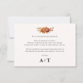 Wasserfarben Flora Rustikaler Fall Warme Herbsthoc Dankeskarte (Vorderseite)