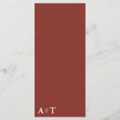 Wasserfarben Flora Rustikaler Fall Warme Herbsthoc Menükarte (Rückseite)