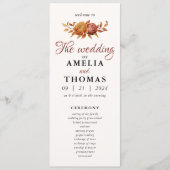 Wasserfarben Flora Rustikaler Fall Warme Herbsthoc Programm (Vorderseite)