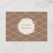 Wasserfarben Floral Beige Babydusche Windelwanne W Begleitkarte (Rückseite)