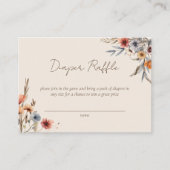 Wasserfarben Floral Beige Babydusche Windelwanne W Begleitkarte (Vorderseite)