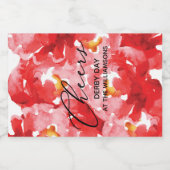 Wasserfarben Floral Derby Day Mini Alkoholflaschenetikett (Einzelnes Label)