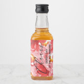 Wasserfarben Floral Derby Day Mini Alkoholflaschenetikett (Vorderseite)