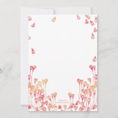 Wasserfarben Floral Fall Girl Kinderdusche Einladu Einladung (Rückseite)