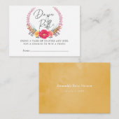 Wasserfarben Floral Safari Kinderdusche Windelwind Begleitkarte (Vorne/Hinten)