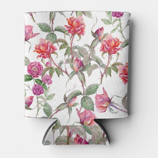 Wasserfarben Florals: Handgemalte Harmonie Dosenkühler (Vorderseite)