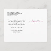 Wasserfarben floriert moderne elegante Bewegung Ankündigungspostkarte (Rückseite)