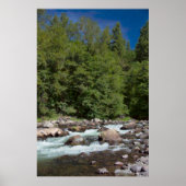 Wasserfarben-Fluss-Rapids Poster (Vorne)