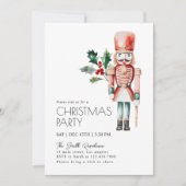 Wasserfarben-Foliage Nutcracker Weihnachtsgebäck P Einladung (Vorderseite)