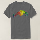 Wasserfarben Fossil Anomalocaris in Rainbow T-Shirt (Design vorne)
