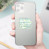 Wasserfarben-Freundschaftszitat Aufkleber (Telefon)