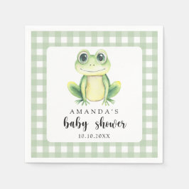 Wasserfarben Frog Baby Dusche Serviette