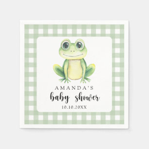 Wasserfarben Frog Baby Dusche Serviette