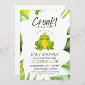 Wasserfarben Frog Kinderdusche Einladung (Vorne/Hinten)