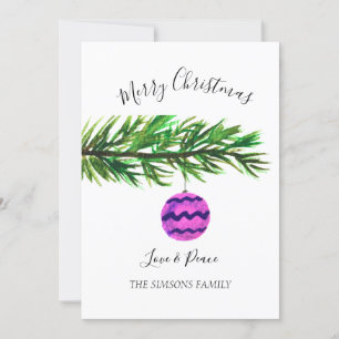 Wasserfarben Frohe Weihnachten Baum Froh und hell
