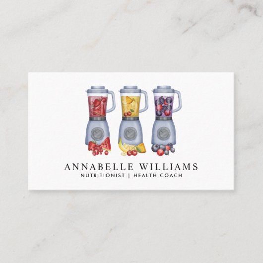 Wasserfarben Frucht Dietitian Nutritionist Visitenkarte (Vorderseite)