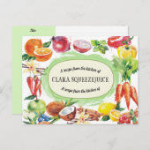 Wasserfarben-Fruchtsaftkarte Postkarte (Vorne/Hinten)