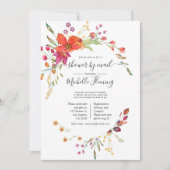 Wasserfarben Frühjahr Wild Blume Kinderdusche per  Einladung (Vorderseite)