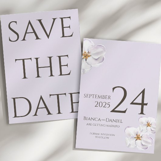 Wasserfarben Frühlingsblüte Hochzeit Speichern Sie Save The Date