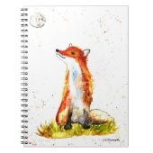 Wasserfarben-Fuchs-Wald-Tiere rustikales Baby Notizblock (Vorderseite)