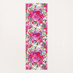Wasserfarben Fuchsia Blooms Yogamatte