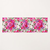 Wasserfarben Fuchsia Blooms Yogamatte (Vorderseite (Horizontal))