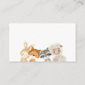 Wasserfarben Funny Forest Baby Animals Windeln Raf Begleitkarte (Rückseite)