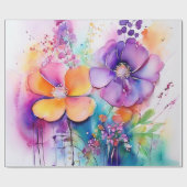 Wasserfarben für weiche Petalen Geschenkpapier (Flach)