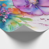 Wasserfarben für weiche Petalen Geschenkpapier (Ecke)