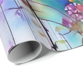 Wasserfarben für weiche Petalen Geschenkpapier (Rolleneckpunkt)