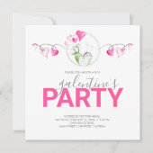 Wasserfarben Galantine - Einladungen zum Geburtsta (Vorderseite)