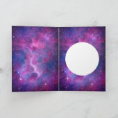 Wasserfarben-Galaxie Bester Vater Karte (Innenseite)