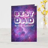 Wasserfarben-Galaxie Bester Vater Karte (Gelbe Blume)