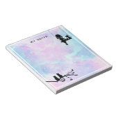 Wasserfarben-Galaxie Cat Girl Back to School Notizblock (angewinkelt)