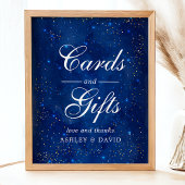 Wasserfarben Galaxie Kosmische Sterne Karten und G Poster