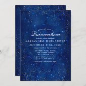 Wasserfarben Galaxie Kosmische Sterne Sterne Quinc Einladung (Vorne/Hinten)