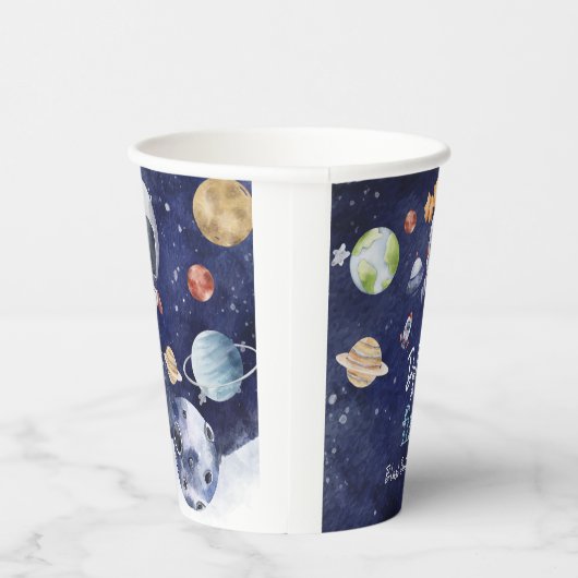 Wasserfarben Galaxy Planet Kinder Kinderdusche Pappbecher (Rechts)