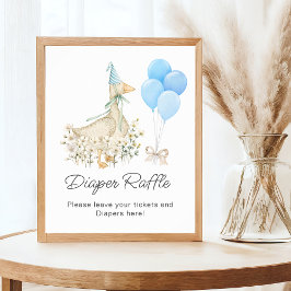 Wasserfarben Gänse Babydusche Windelwanne Windelwa Poster