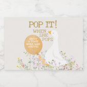 Wasserfarben Gänse Duck Wildblume Babydusche Alkoholflaschenetikett (Einzelnes Label)