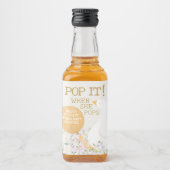 Wasserfarben Gänse Duck Wildblume Babydusche Alkoholflaschenetikett (Vorderseite)