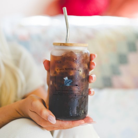 Wasserfarben-Gänse-Logo | Frisch Dosenglas