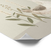 Wasserfarben-Gänse-Windeln-Windeln Kinderduschplak Poster (Ecke)