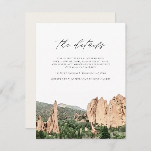 Wasserfarben-Garten des Götters Hochzeitskarte Einladung (Vorne/Hinten)