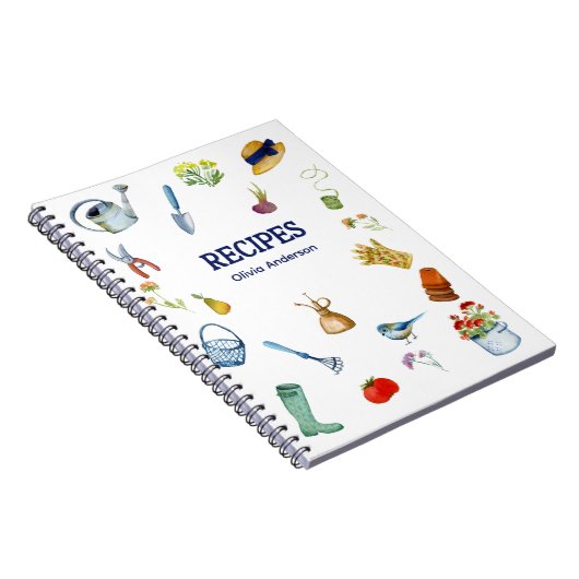 Wasserfarben-Gärtnerblatt Notizblock (Rechte Seite)