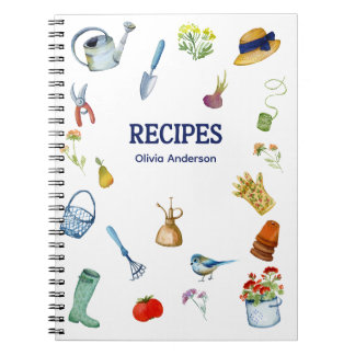 Wasserfarben-Gärtnerblatt Notizblock