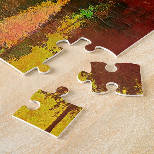 Wasserfarben - Gebirge Holzkiste Schild Akrylkrone Puzzle (Seite)