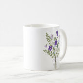 Wasserfarben-Geburtsblume Veilchen Personalisierte Kaffeetasse (VorderseiteRechts)