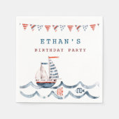 Wasserfarben-Geburtstagsfeier Monografie Serviette (Vorderseite)