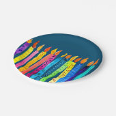 Wasserfarben Geburtstagskandalen Pappteller (Schrägansicht)