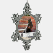 Wasserfarben-Gedenkstätte für Schottland und Blume Schneeflocken Zinn-Ornament